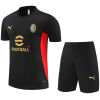 Mens AC Milan Short Training Suit Black 2024/25
