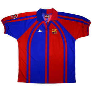 Mens Barcelona Retro Home Champions League Jersey 1997/98