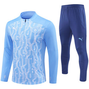 Mens Manchester City Training Suit Blue Pattern 2024/25