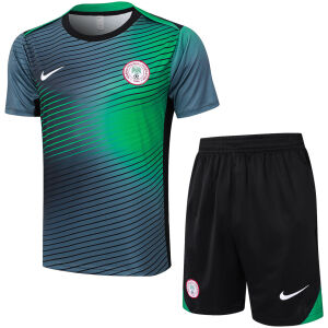 Mens Nigeria Short Training Suit Green 2024 Mens Nigeria Short Training Suit Green 2024