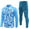 Mens Olympique Marseille Training Suit Blue Pattern 2024/25