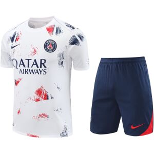 Mens PSG Short Training Suit White 2024/25