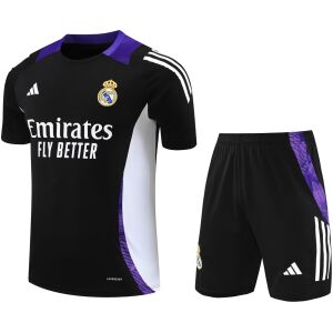 Mens Real Madrid Short Training Suit Black 2024/25