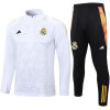 Mens Real Madrid Training Suit White Patten 2024/25