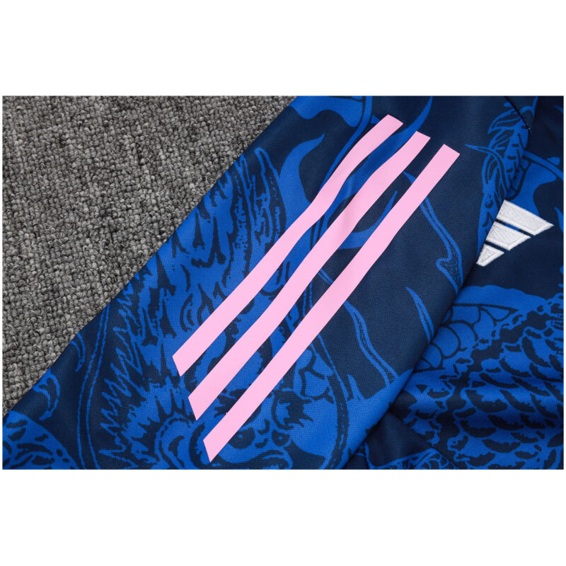 Mens Real Madrid Jacket + Pants Training Suit Blue Dragon 2024/25
