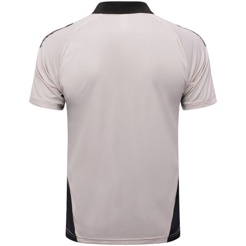 Mens Real Madrid Polo Shirt Light Grey 2024/25