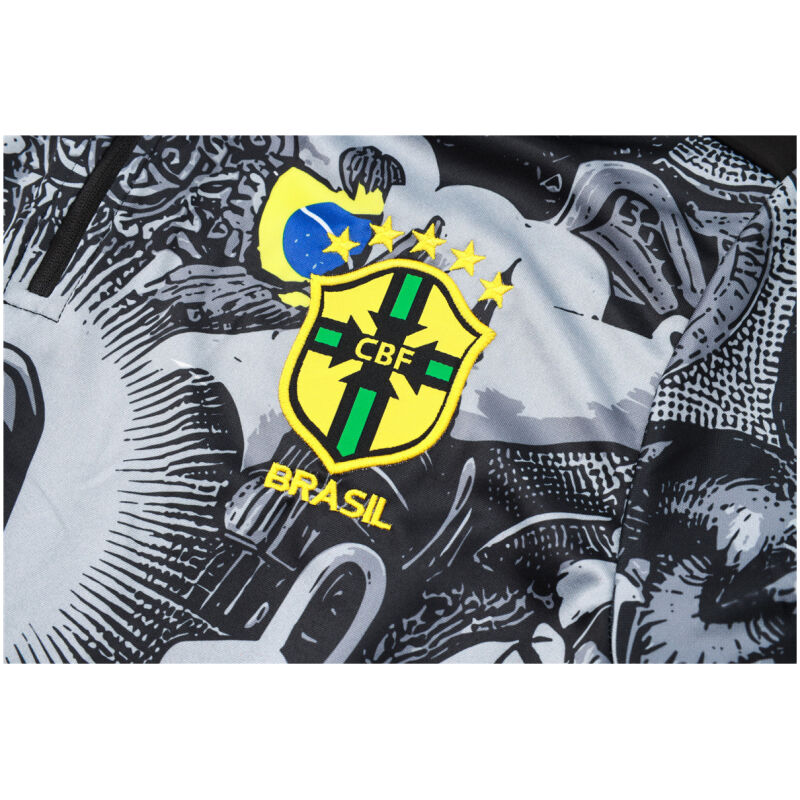 Mens Brazil Training Suit Black Jesus 2024