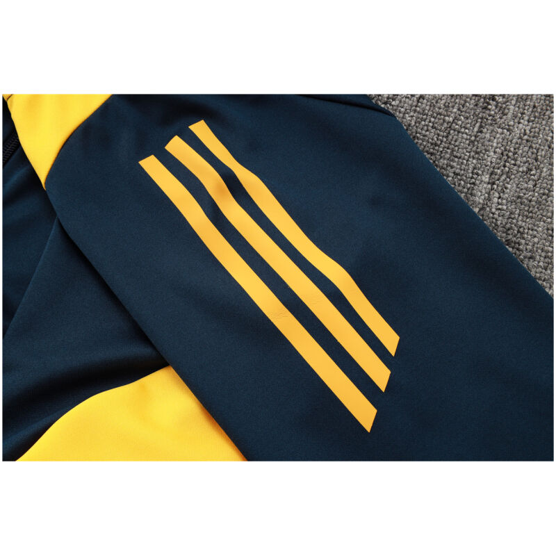 Mens Real Madrid Jacket + Pants Training Suit Royal – Yellow 2024/25