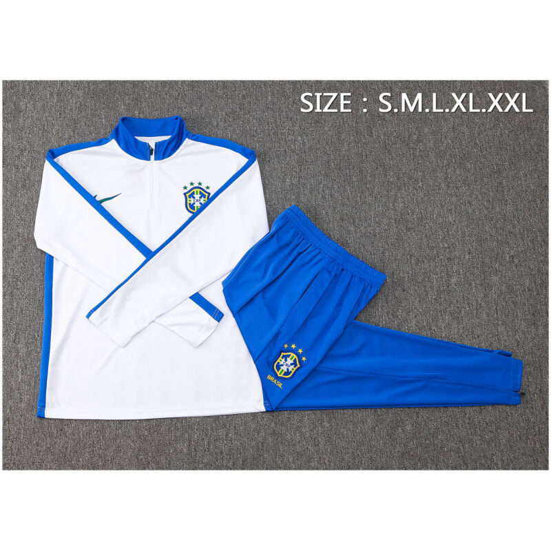 Mens Brazil Training Suit White 2024