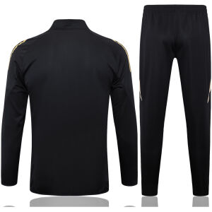 Herren Real Madrid Jacke + Hose Trainingsanzug Schwarz 2024/25