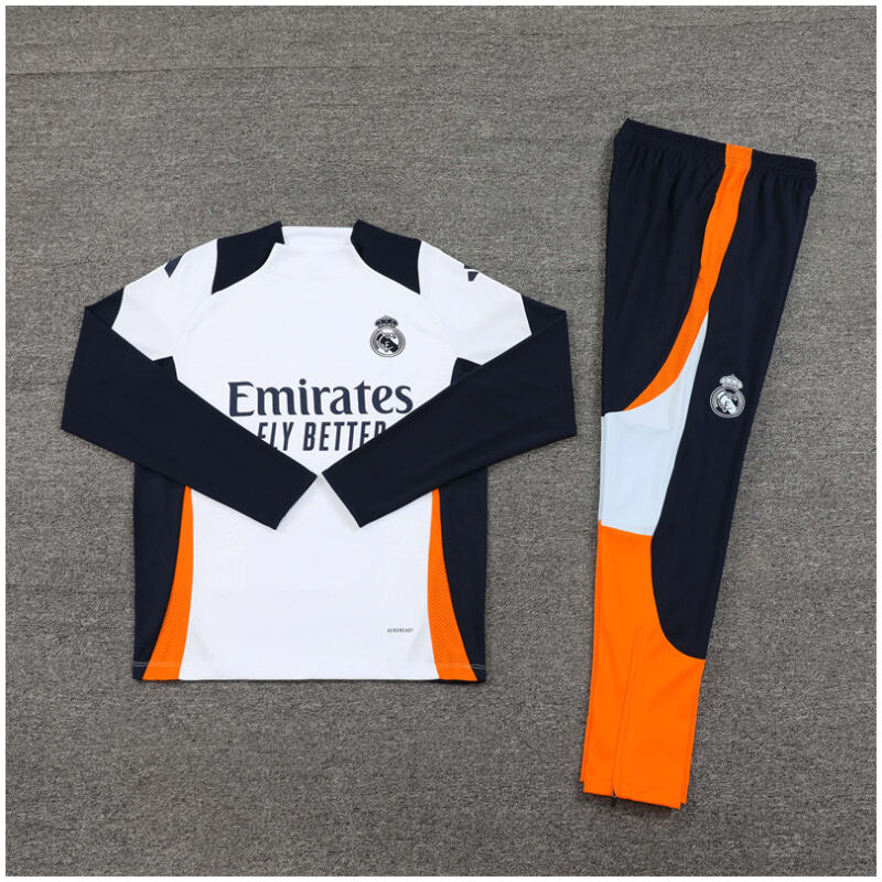 Mens Real Madrid Training Suit White 2024/25