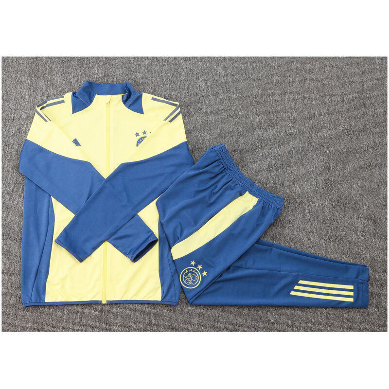 Kids Ajax Jacket + Pants Training Suit Yellow 2024/25