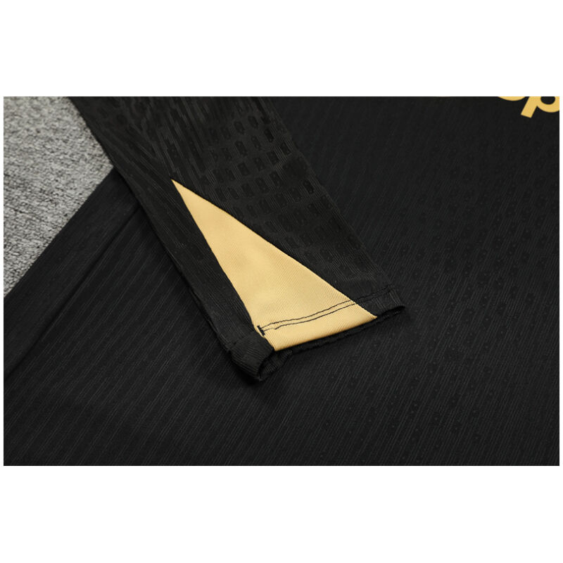 Mens Barcelona Training Suit Black – Gold 2024/25