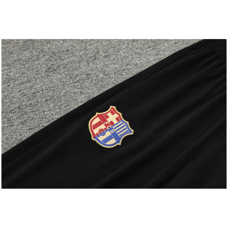 Mens Barcelona Training Suit Black – Gold 2024/25