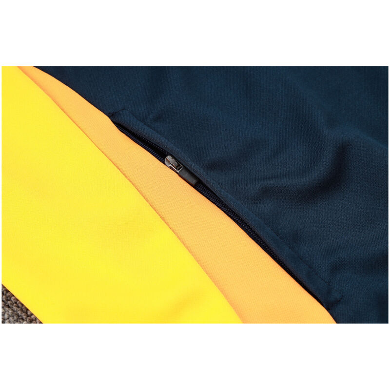 Mens Real Madrid Jacket + Pants Training Suit Royal – Yellow 2024/25
