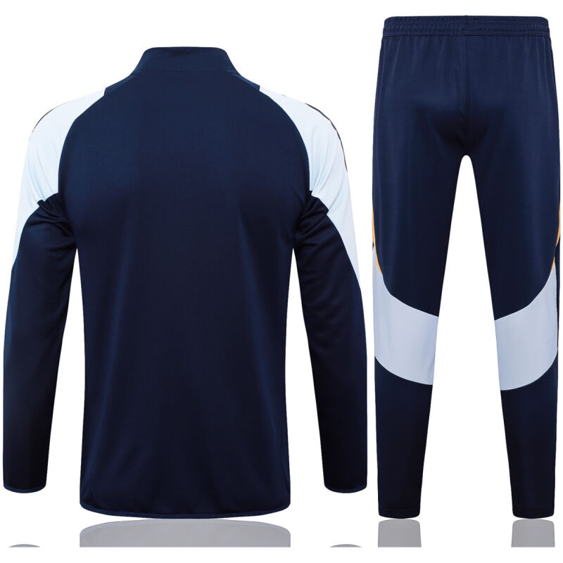 Mens Real Madrid Jacket + Pants Training Suit Royal – Light Blue 2024/25