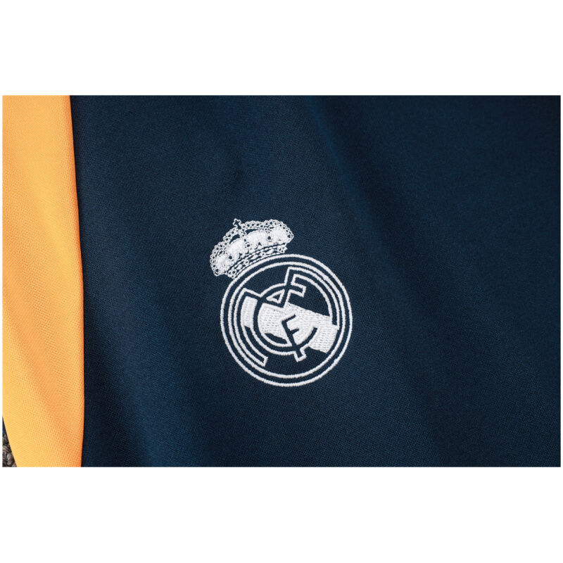 Mens Real Madrid Jacket + Pants Training Suit Royal – Yellow 2024/25