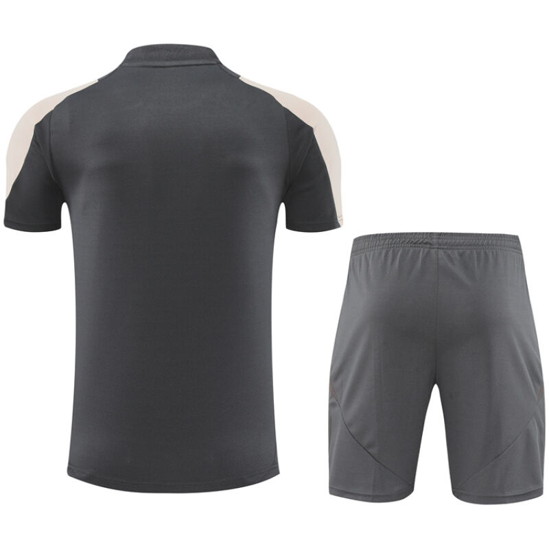 Mens Real Madrid Short Training Suit Dark Grey 2024/25