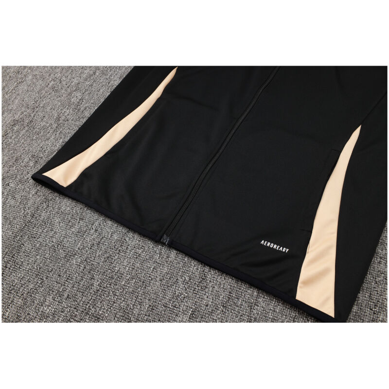 Mens Real Madrid Jacket + Pants Training Suit Black 2024/25