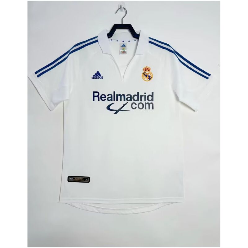 Mens Real Madrid Retro Home Jersey 2001/02