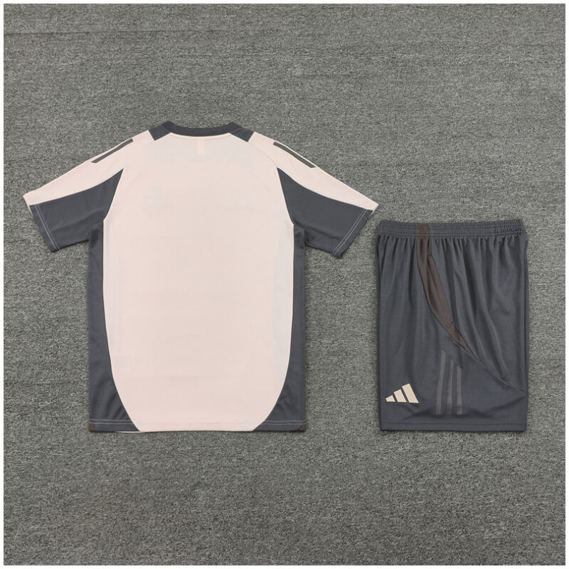 Kids Real Madrid Short Training Suit Light Grey 2024/25