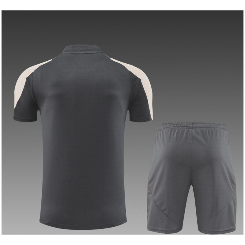 Kids Real Madrid Short Training Suit Dark Grey 2024/25