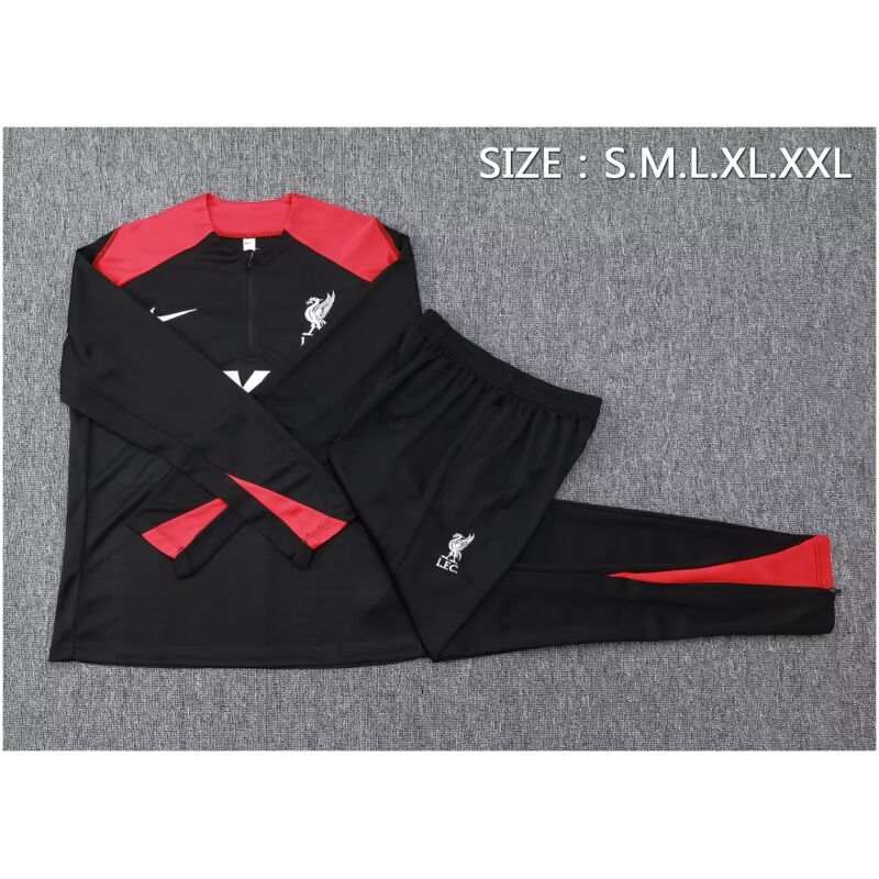 Mens Liverpool Training Suit Black 2024/25