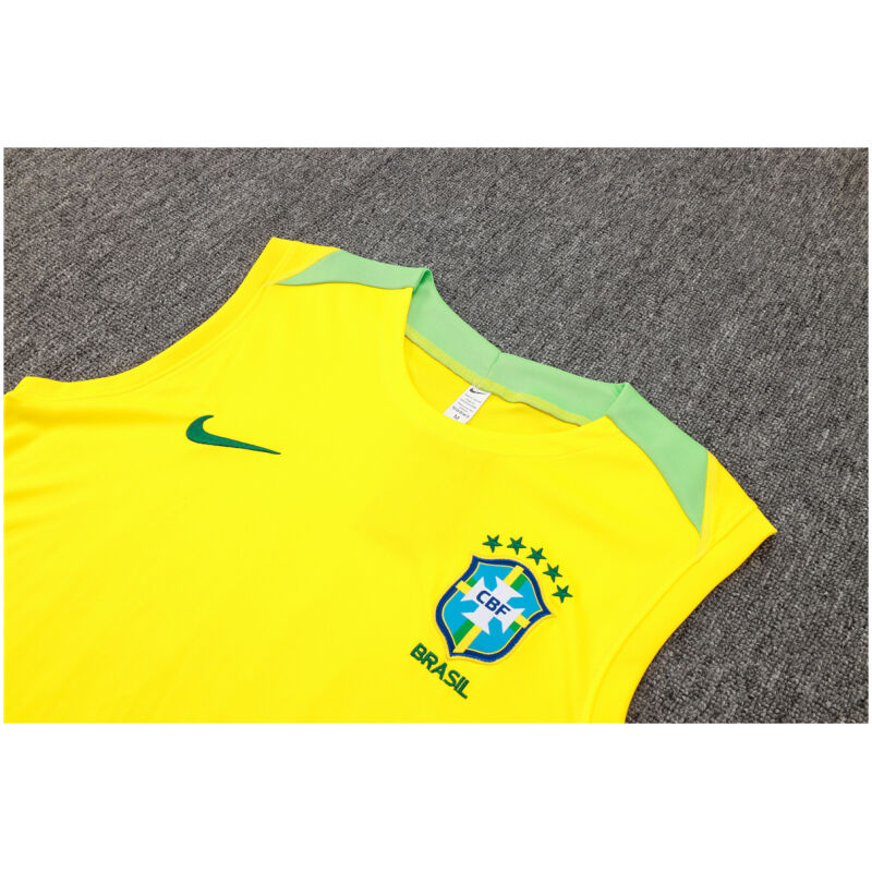 Mens Brazil Singlet Suit Yellow 2024