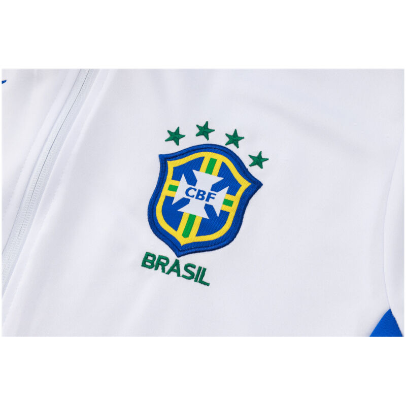 Mens Brazil Jacket + Pants Training Suit White 2024