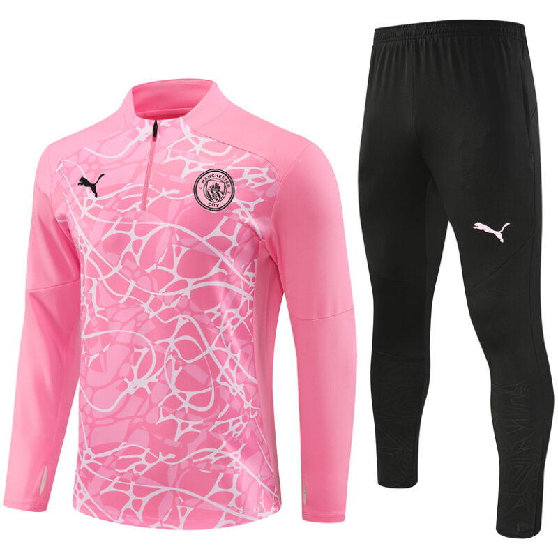 Mens Manchester City Training Suit Pink 2024/25