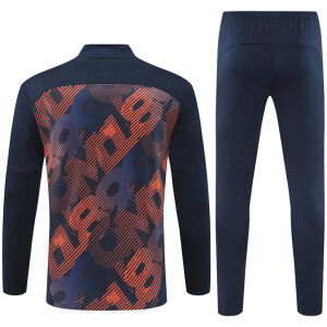 Mens Olympique Marseille Training Suit Orange – Royal 2024/25