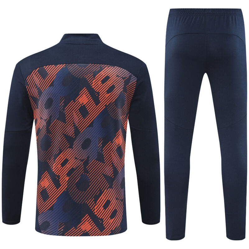Mens Olympique Marseille Training Suit Orange – Royal 2024/25