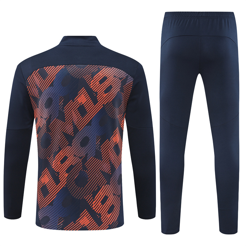 Mens Olympique Marseille Training Suit Orange – Royal 2024/25
