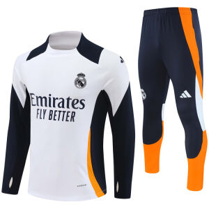 Herren Real Madrid Trainingsanzug Weiß 2024/25