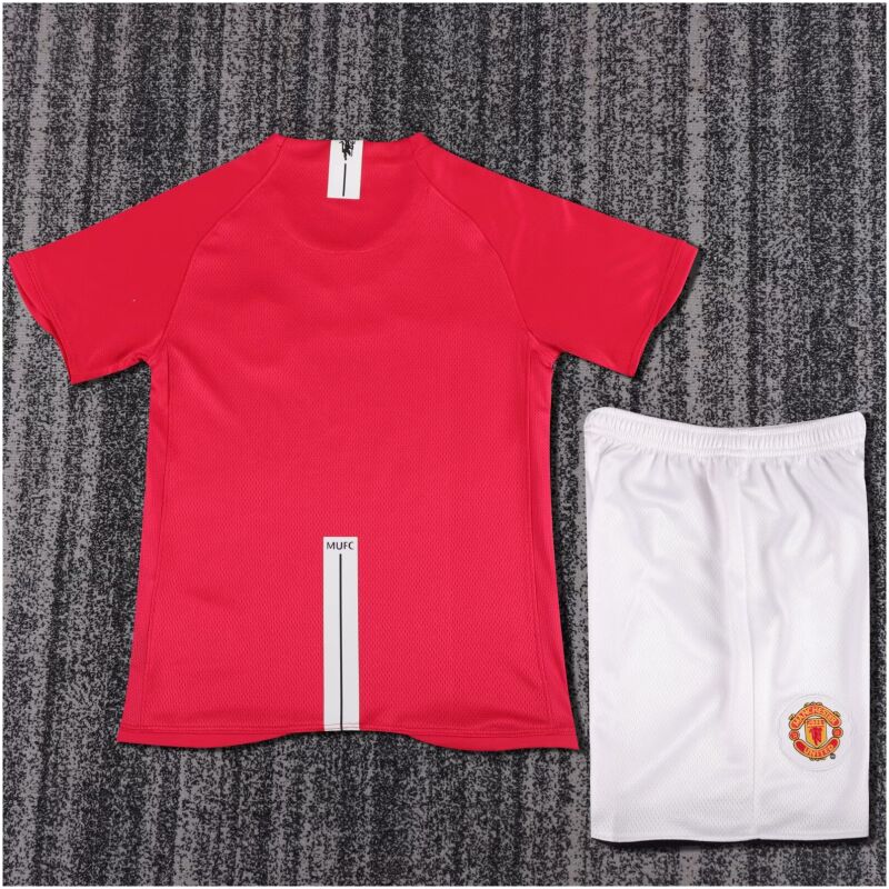 Kids Retro Manchester United Home Jersey 2007/08
