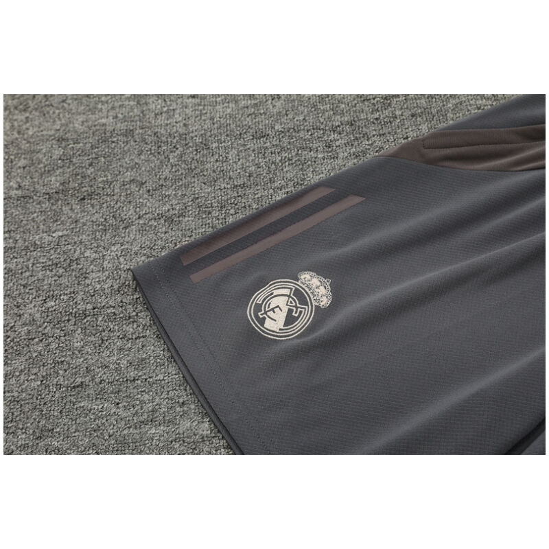 Mens Real Madrid Short Training Suit Dark Grey 2024/25