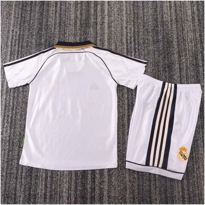 Kids Retro Real Madrid Home Jersey 1998/00