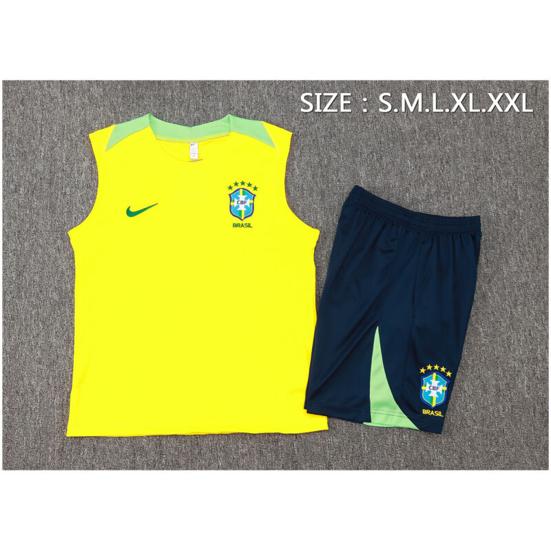 Mens Brazil Singlet Suit Yellow 2024