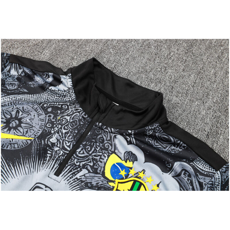 Mens Brazil Training Suit Black Jesus 2024