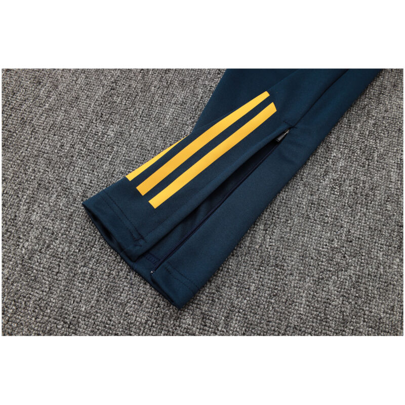 Mens Real Madrid Jacket + Pants Training Suit Royal – Yellow 2024/25
