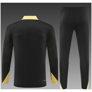 Kids Barcelona Training Suit Black – Gold 2024/25