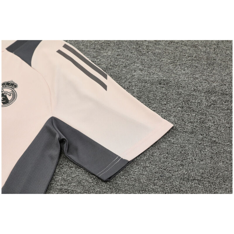 Mens Real Madrid Short Training Suit Light Grey 2024/25