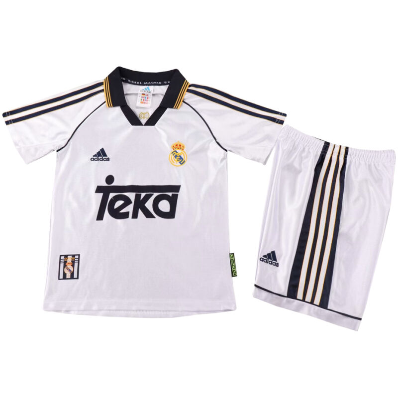 Kids Retro Real Madrid Home Jersey 1998/00