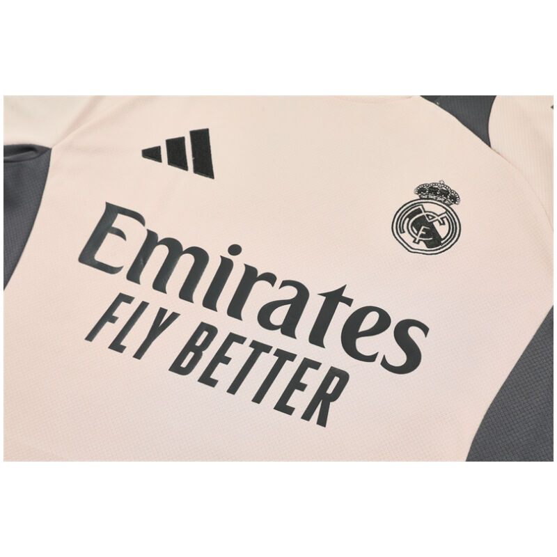 Mens Real Madrid Short Training Suit Light Grey 2024/25