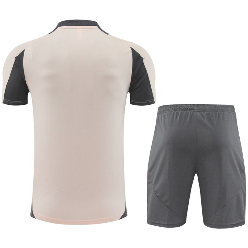 Mens Real Madrid Short Training Suit Light Grey 2024/25
