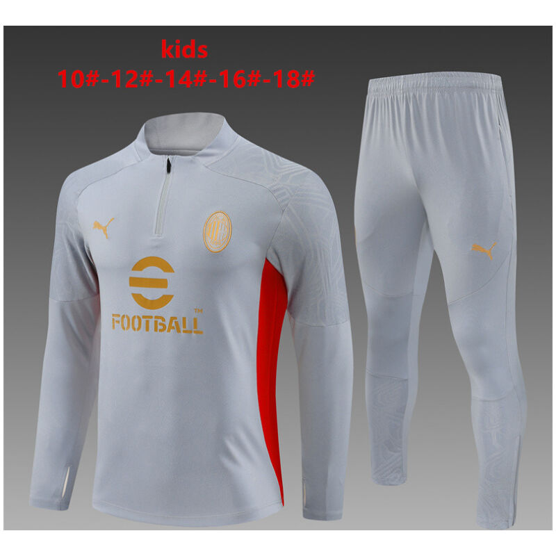 Kids AC Milan Training Suit Grey 2024/25