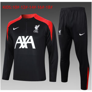 Kids Liverpool Training Suit Black 2024/25