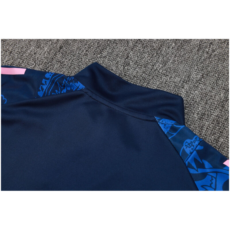Mens Real Madrid Jacket + Pants Training Suit Blue Dragon 2024/25