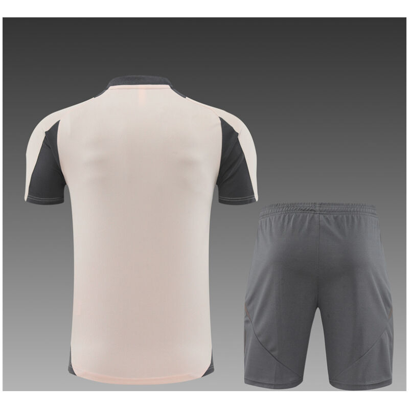 Kids Real Madrid Short Training Suit Light Grey 2024/25