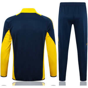 Mens Real Madrid Jacket + Pants Training Suit Royal – Yellow 2024/25